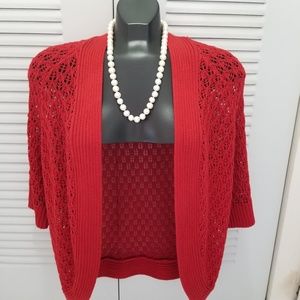 Red Cardigan/Liz Claiborne